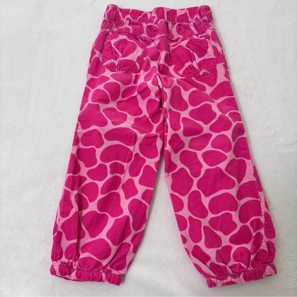 Gymboree Loveable Giraffe Pink Giraffe Print Corduroy Pants Girls Size ‎ 3T